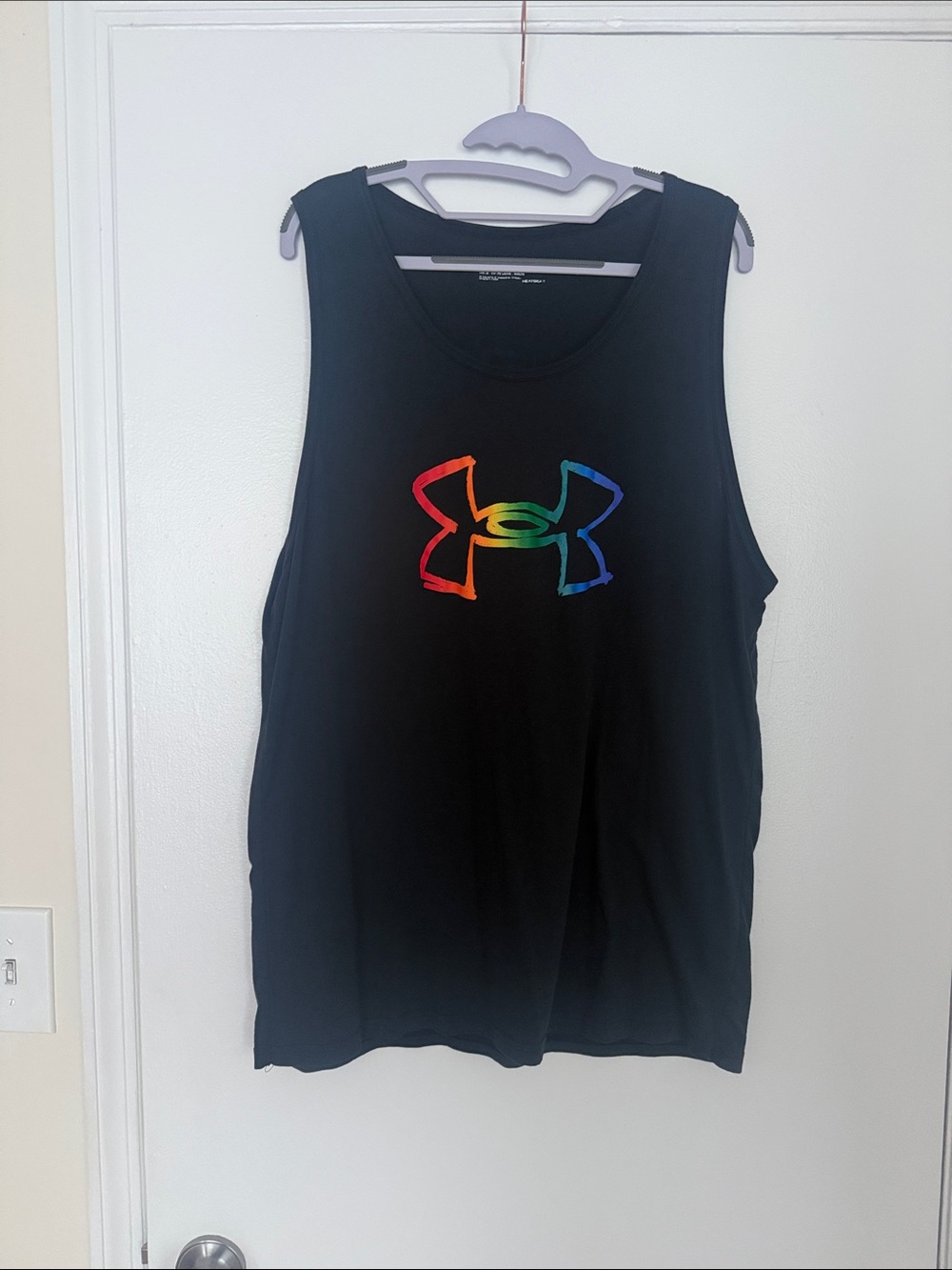 Under Armour Black Men's Tank with Rainbow Logo